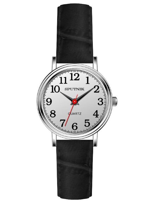 Наручные часы Спутник Л-201300-1 (сталь) черный рем