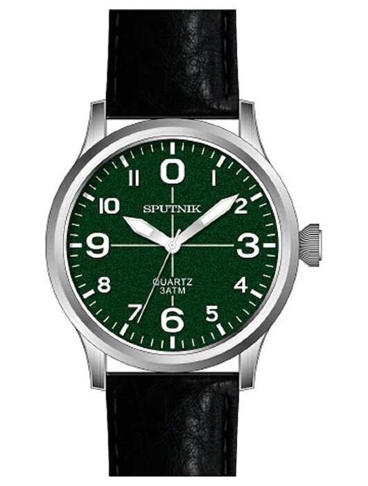 Наручные часы Спутник М-858250 Н -1 (зелен.)кож.рем