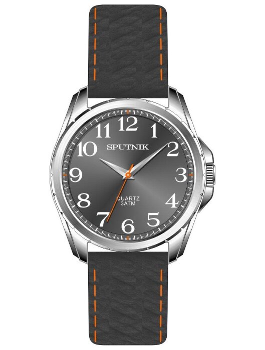 Наручные часы Спутник М-858420 Н-1 (серый)кож.рем