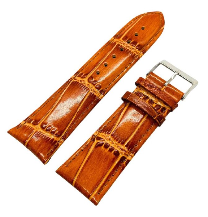 Ремешки NAGATA Коричневый KROKO 38 26мм