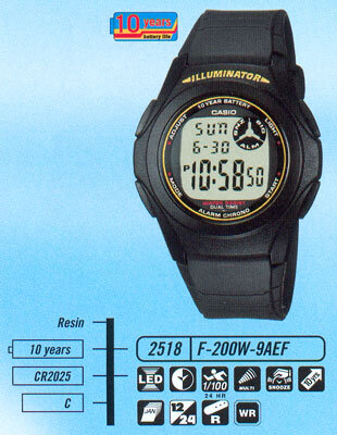 Наручные часы CASIO F-200W-9A