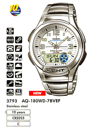 Наручные часы CASIO AQ-180WD-7B