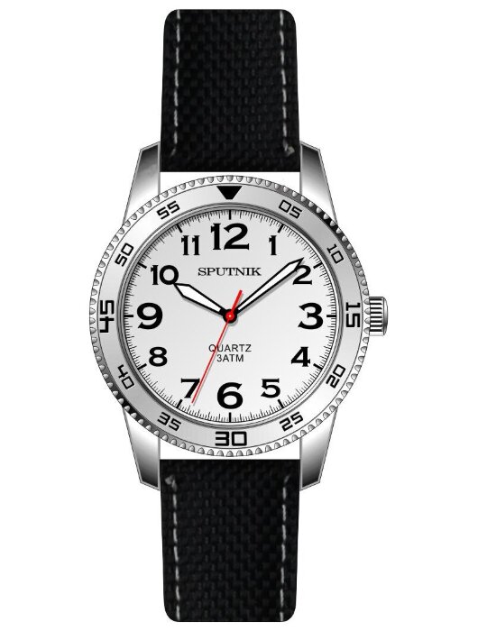 Наручные часы Спутник М-858480 Н-1 (сталь)кож.рем