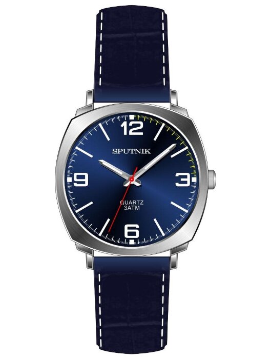 Наручные часы Спутник М-858451 Н-1 (синий )кож.рем