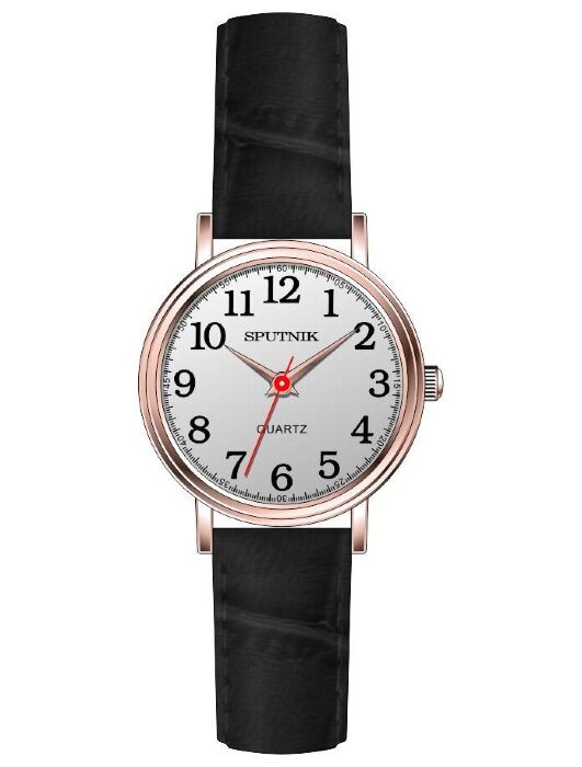 Наручные часы Спутник Л-201300-8 (сталь) черный рем
