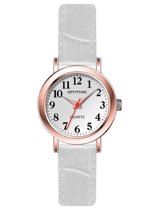 Наручные часы Спутник Л-201150-8 (сталь) белый рем