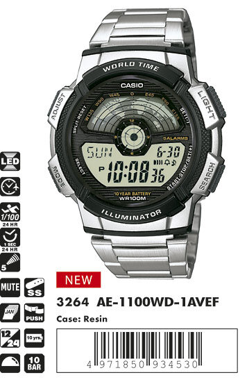 Наручные часы CASIO AE-1100WD-1A