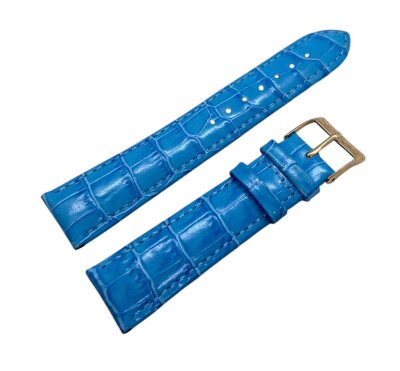 Ремешки NAGATA Голубой КРОКО Лак 22мм