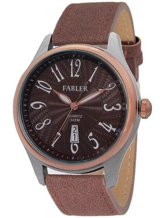 Наручные часы FABLER FM-710131-6 (корич.) 1 кален-рь,кож.рем