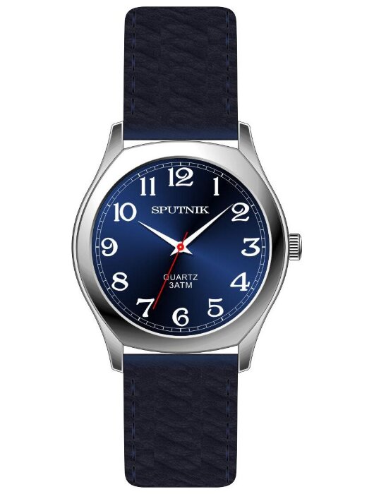 Наручные часы Спутник М-858460 Н-1 (синий) кож.рем