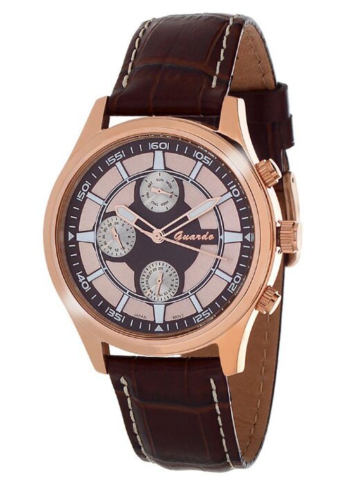 Наручные часы GUARDO S00541A.8 коричневый сталь