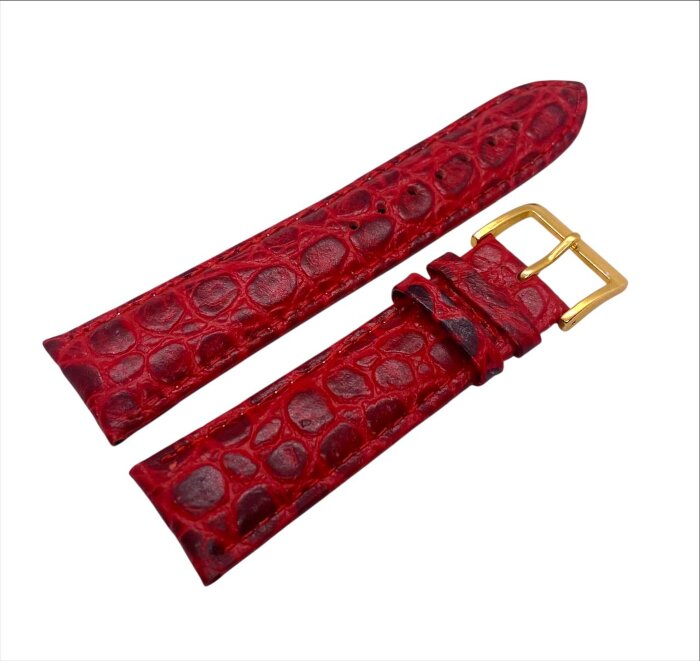 Ремешки NAGATA Красный КРОКО 3 22мм