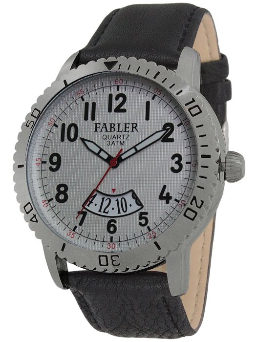 Наручные часы FABLER FM-710230-1 (сталь,кран.оформ.) 1 кален-рь,кож.рем
