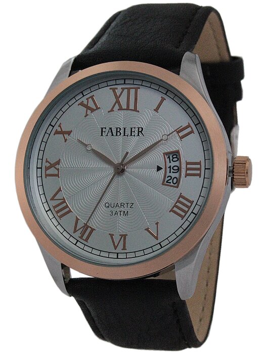 Наручные часы FABLER FM-710251-6 (сталь) 1 календарь,кож.рем