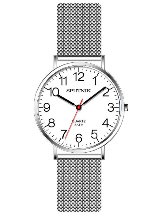 Наручные часы Спутник М-997030-1(бел.,черн.оф.)