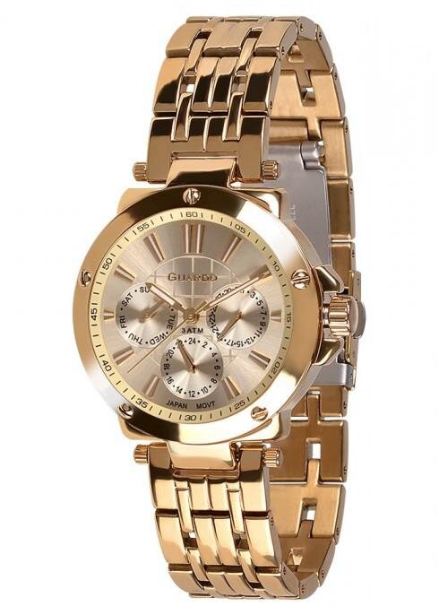 Наручные часы GUARDO Premium 11463-3 золотой