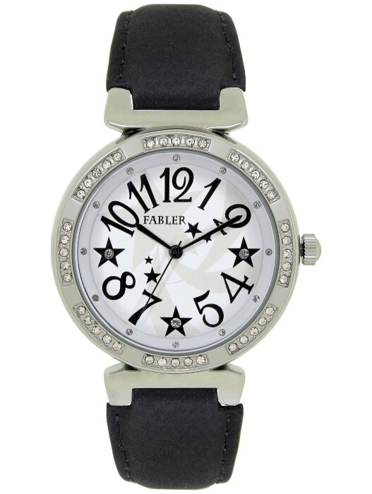 Наручные часы FABLER FL-500353-1 (бел.) кам.черный рем