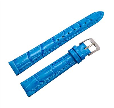 4.Ремешки NAGATA Голубой КРОКО Лак 14мм