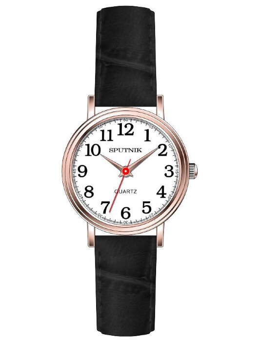 Наручные часы Спутник Л-201300-8 (бел.) черный рем