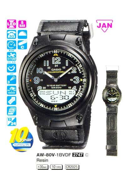 Наручные часы CASIO AW-80V-1B