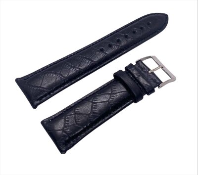 8.Ремешки NAGATA Черный КРОКО Лак 2 22мм
