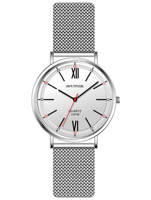Наручные часы Спутник М-997031-1(бел.,черн.оф.)