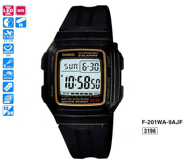 Наручные часы CASIO F-201WA-9A