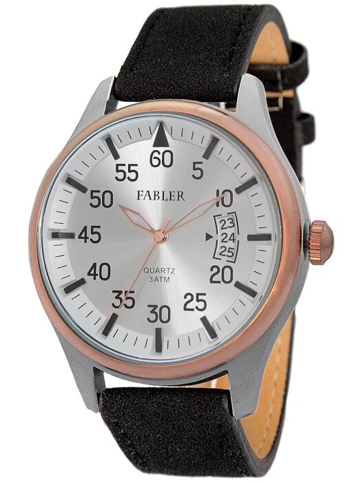 Наручные часы FABLER FM-710130-6 (сталь) 1 кален-рь,кож.рем
