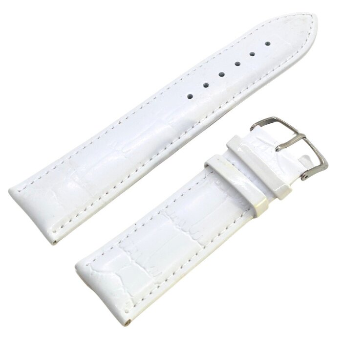 10. Modeno Белый Kroko 5 (лак) 24мм