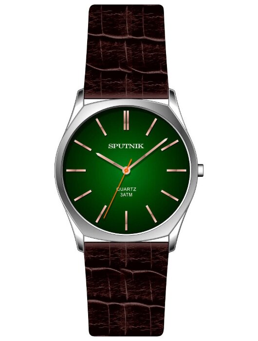 Наручные часы Спутник М-858171 Н -1 (зелен)кож.рем