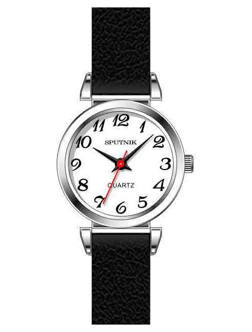Наручные часы Спутник Л-201240-1 (бел.) черный рем