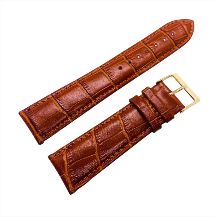 8.Ремешки NAGATA Коричневый КРОКО 20 22мм
