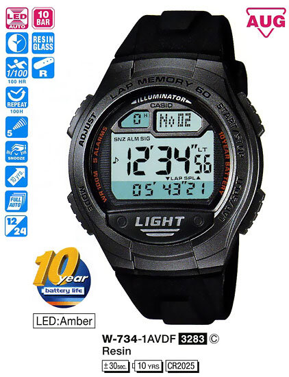 Наручные часы CASIO W-734-1A