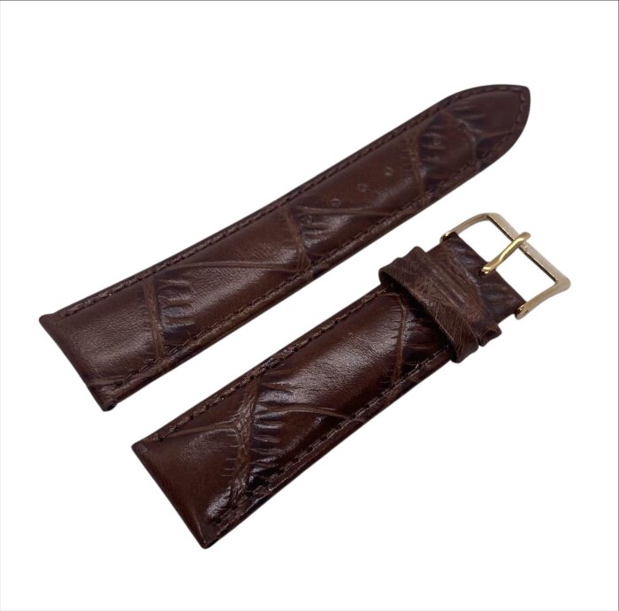 8.Ремешки NAGATA Коричневый КРОКО 22 22мм