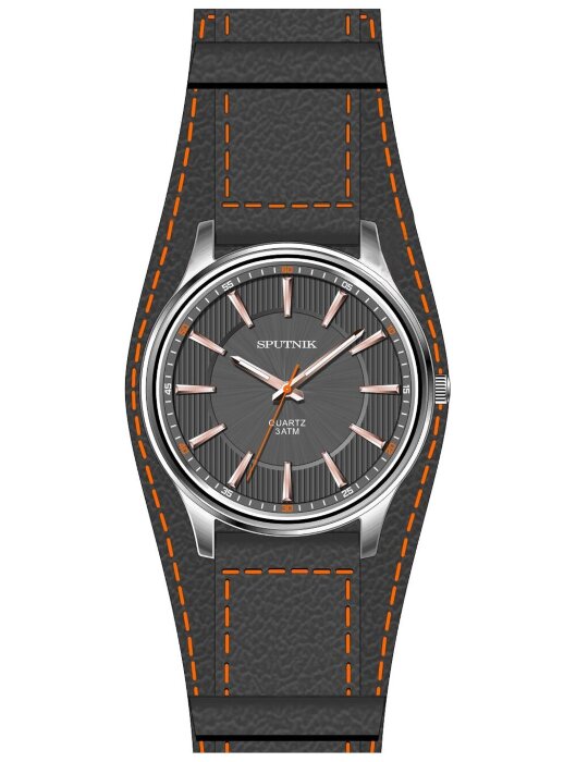 Наручные часы Спутник М-858302 Н -1 (серый)кож.рем