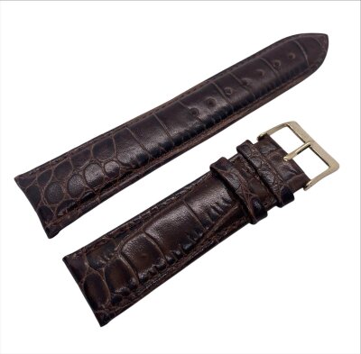 8.Ремешки NAGATA Коричневый КРОКО 23 22мм