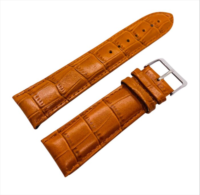 8.Ремешки NAGATA Коричневый КРОКО 25 22мм