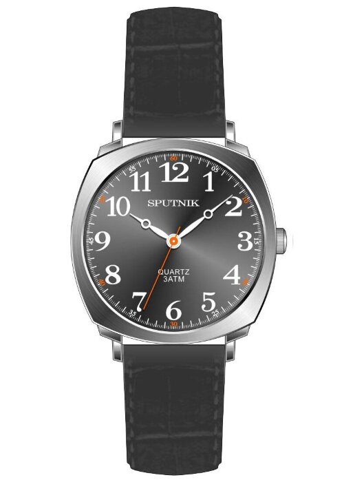 Наручные часы Спутник М-858450 Н-1 (серая)кож.рем