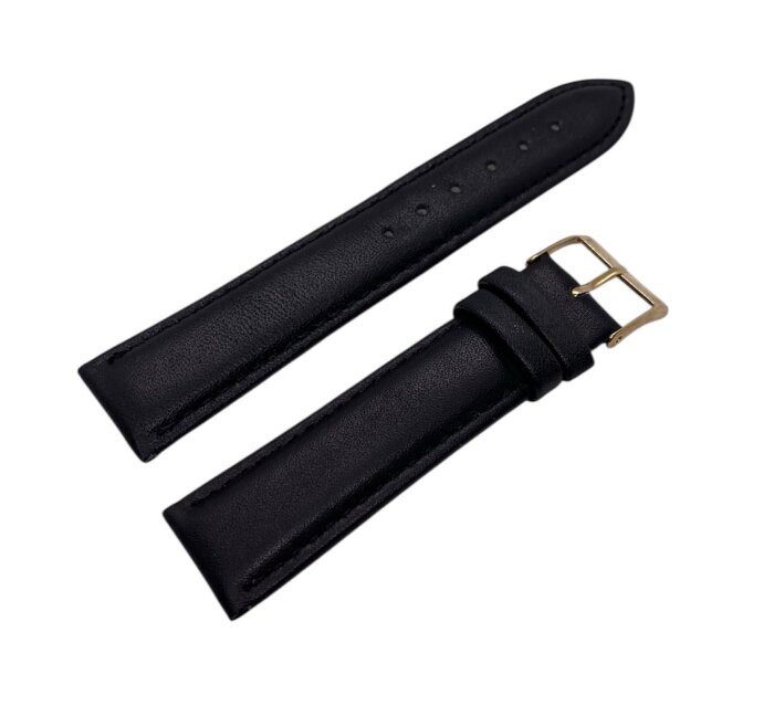 Ремешки NAGATA Черный гладкий 20мм