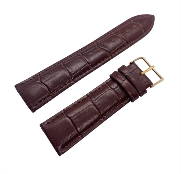 8.Ремешки NAGATA Коричневый КРОКО 28 22мм