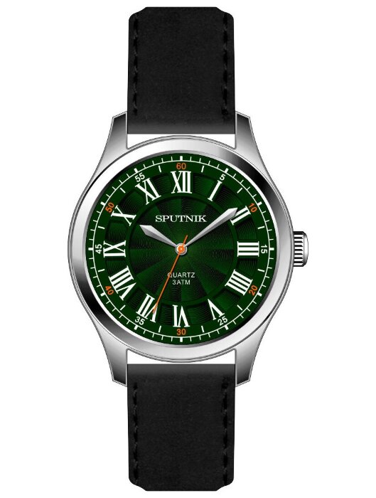 Наручные часы Спутник М-858361 Н -1 (зелен.)кож.рем