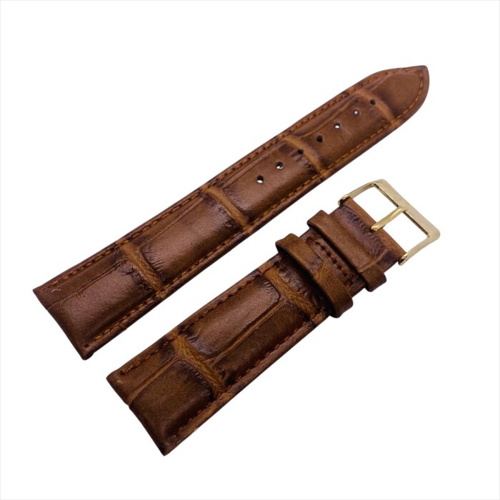 8.Ремешки NAGATA Коричневый КРОКО 29 22мм