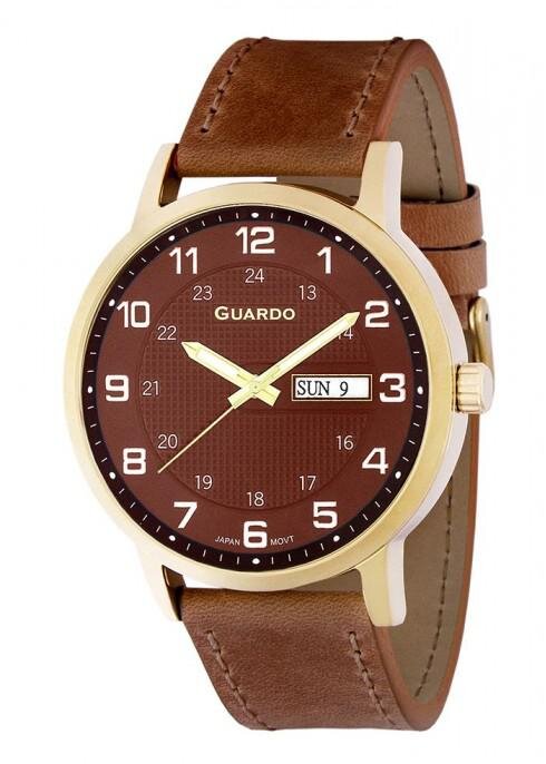 Наручные часы GUARDO Premium 10656-4 коричневый