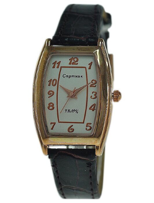 Наручные часы Спутник Л-200110-8 (сталь) коричневый рем