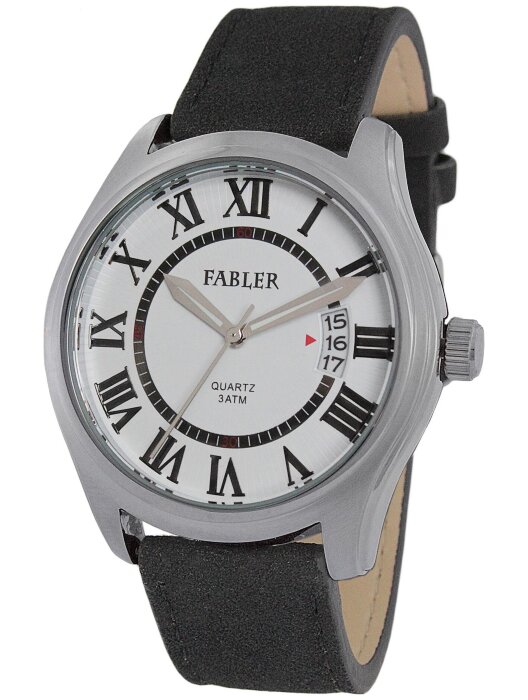 Наручные часы FABLER FM-710281-1(бел.) 1 календарь,кож.рем