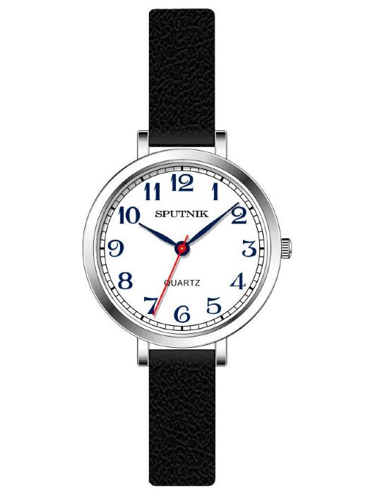 Наручные часы Спутник Л-201170-1 (бел.син.оф.) черный рем
