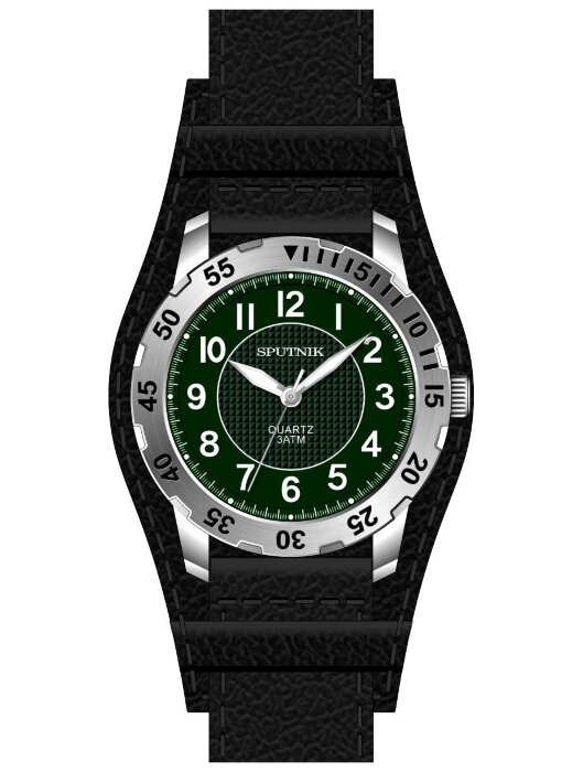 Наручные часы Спутник М-858310 Н -1 (зелен.)кож.рем