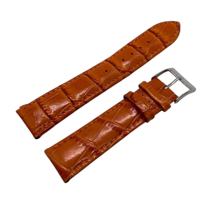 Ремешки NAGATA Рыжий КРОКО Лак 20мм