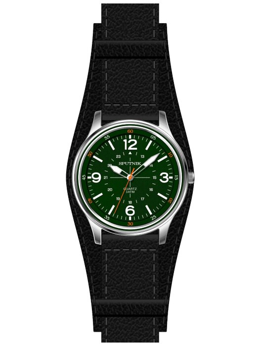 Наручные часы Спутник М-858300 Н -1 (зелен.)кож.рем