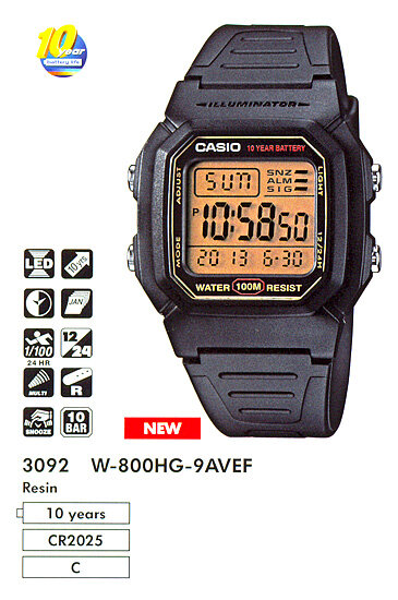 Наручные часы CASIO W-800HG-9A